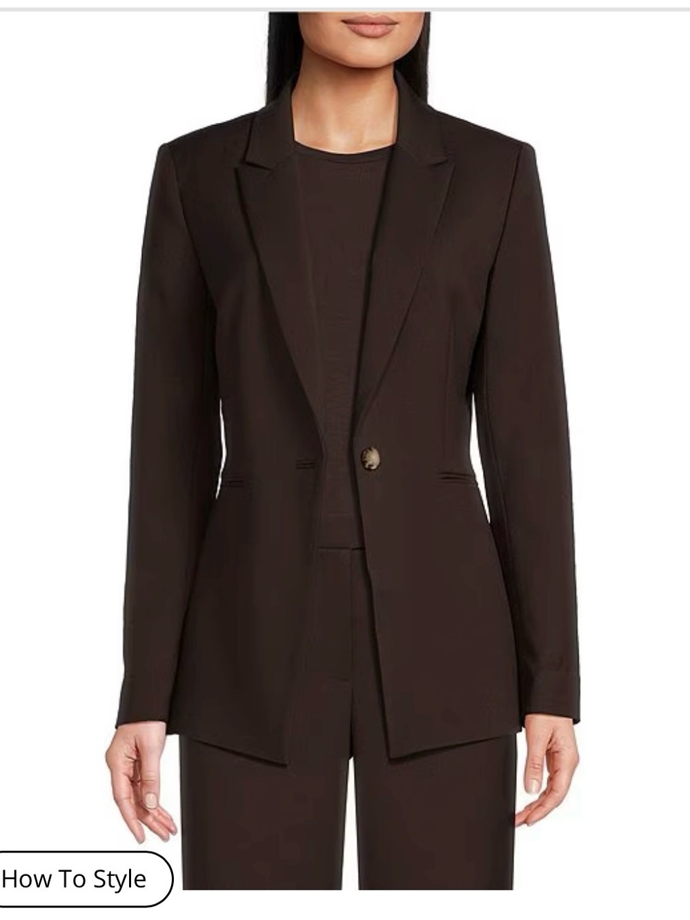 Alex Marie Liza Anywhere Everywhere Lapel Brown Blazer / Size 6